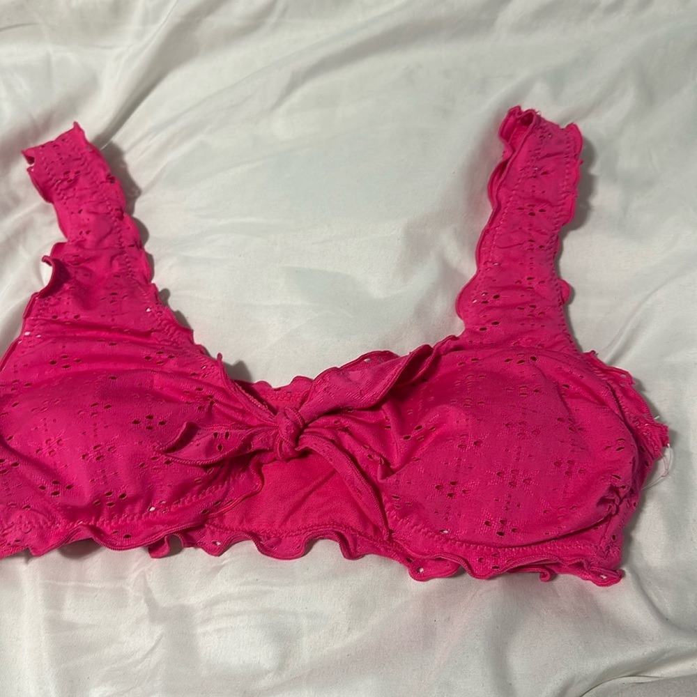 Pink bikini top